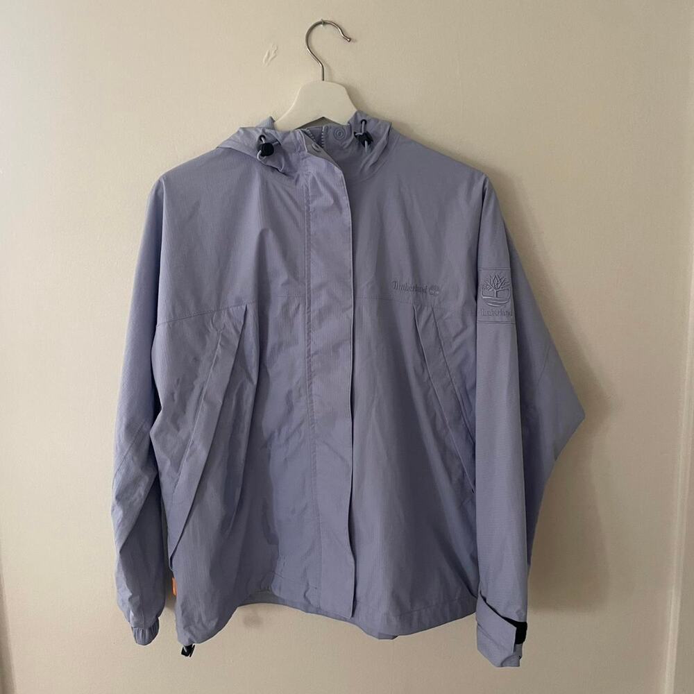 Timberland Light Blue Nylon Waterproof Jacket